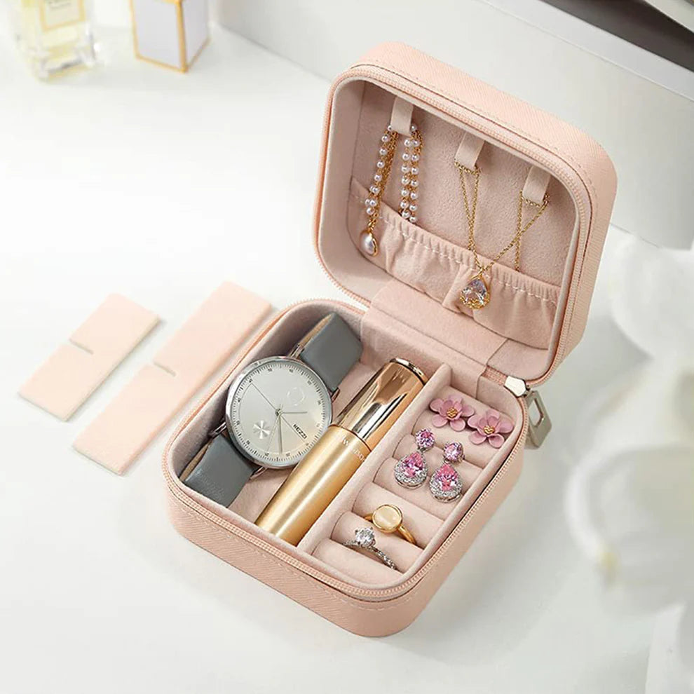 Compact Jewelry Box for Women - Palm Size