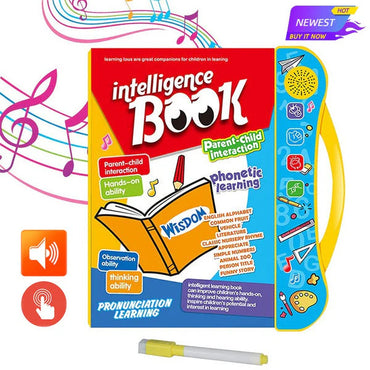 Interactive Kids Learning Book - Designed To Teach Alphabets, Numbers, Animals, Colors And More.