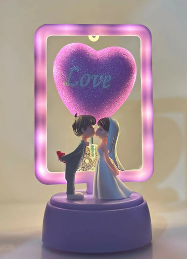 Wedding Love LED Couple Gift Showpiece