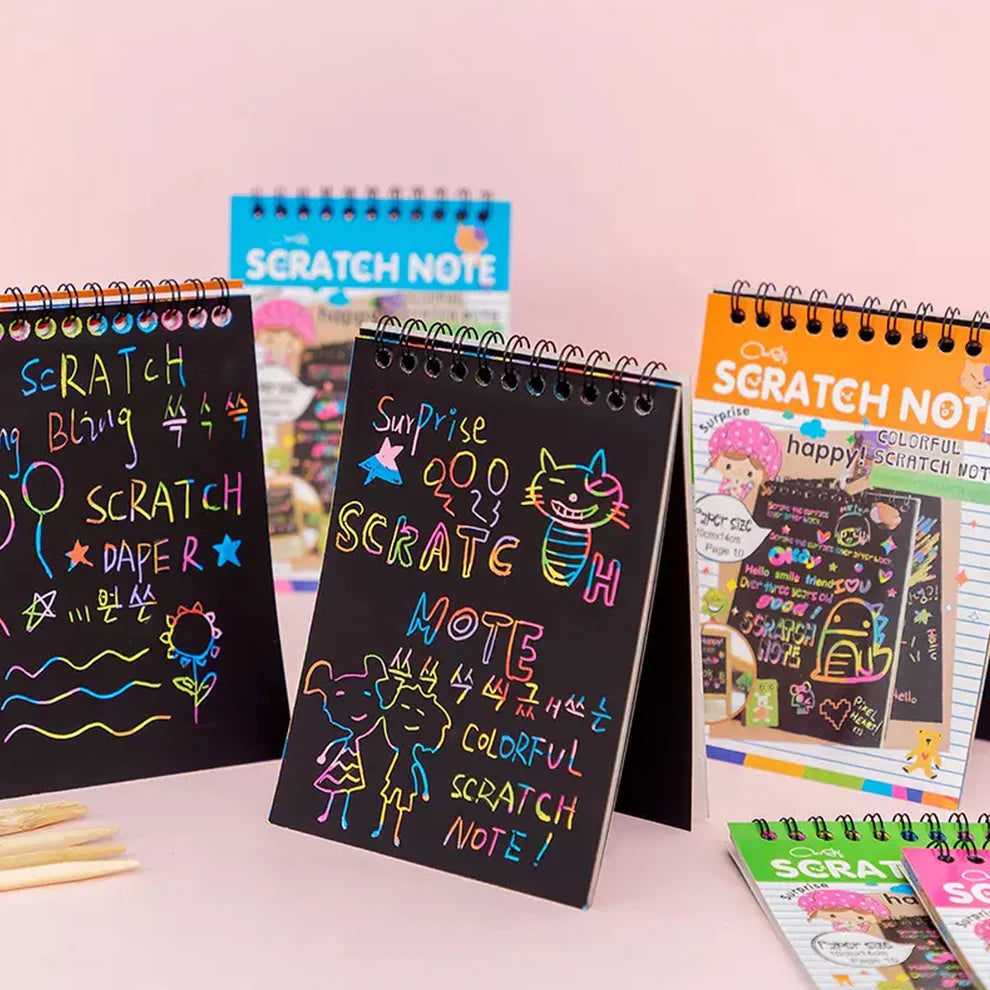 Crafts Rainbow Art Scratch Paper Book
