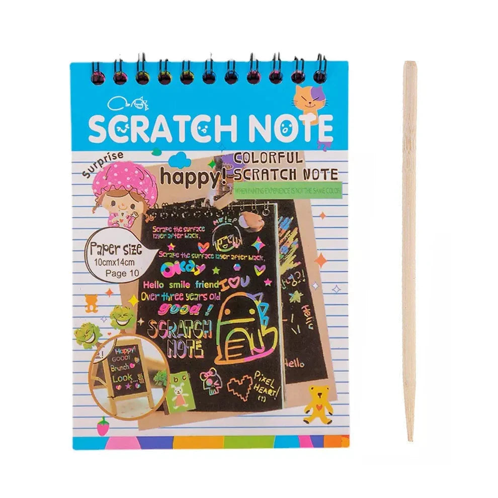Crafts Rainbow Art Scratch Paper Book