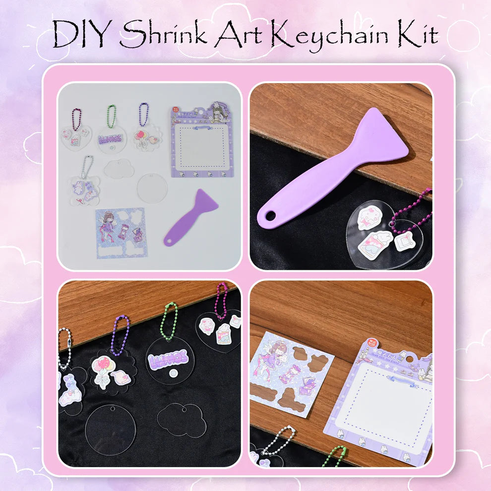 DIY Shrink Art Keychain Making Kit for Kids