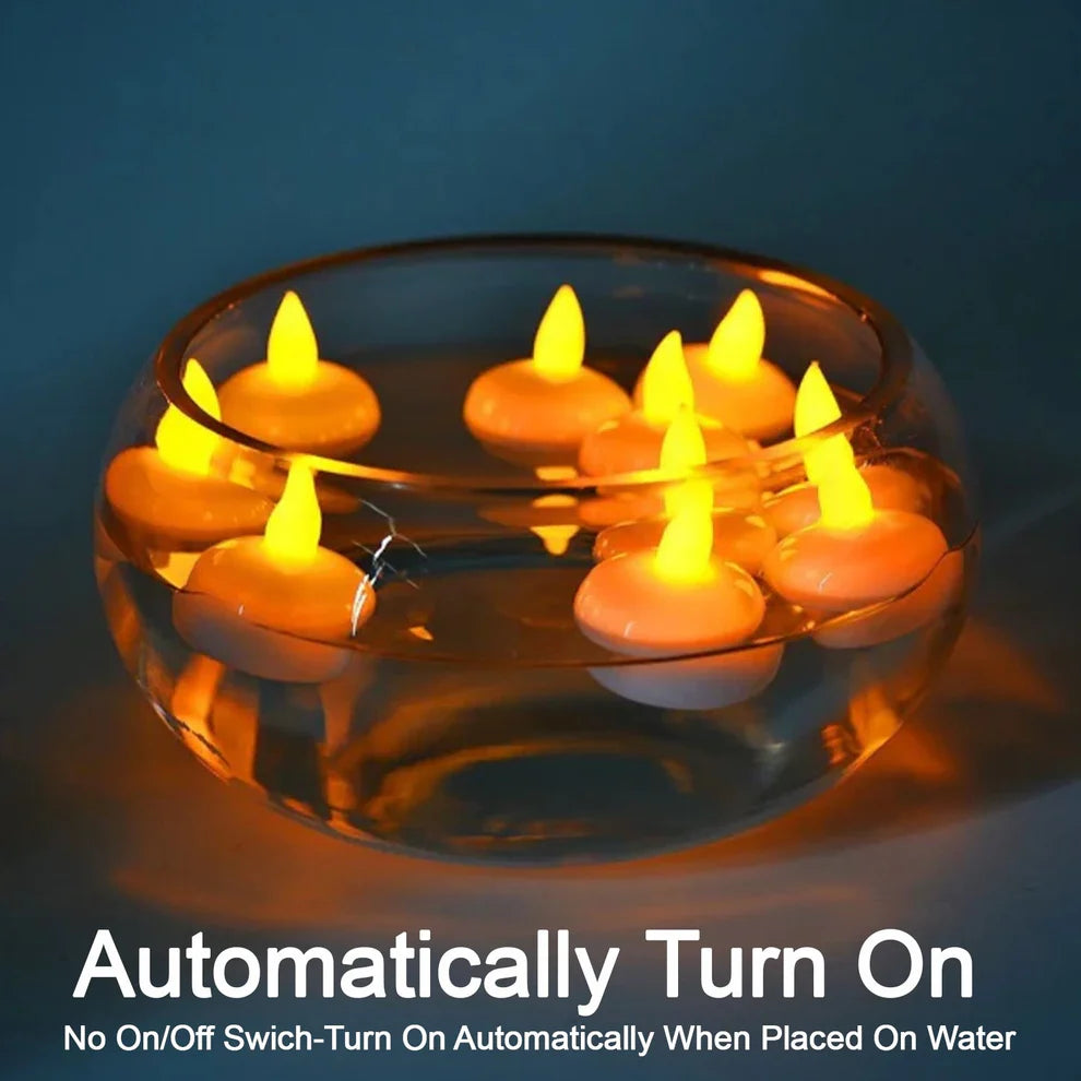 Flameless LED Floating Candles - Set of 12