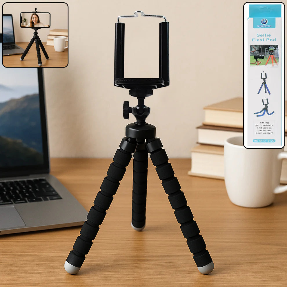 Flexible Mini Table Top Tripod Stand with Adjustable Mobile Holder