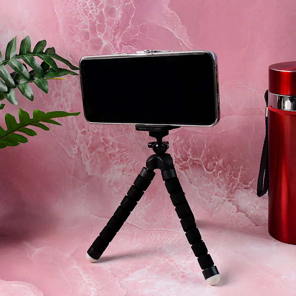 Flexible Mini Table Top Tripod Stand with Adjustable Mobile Holder