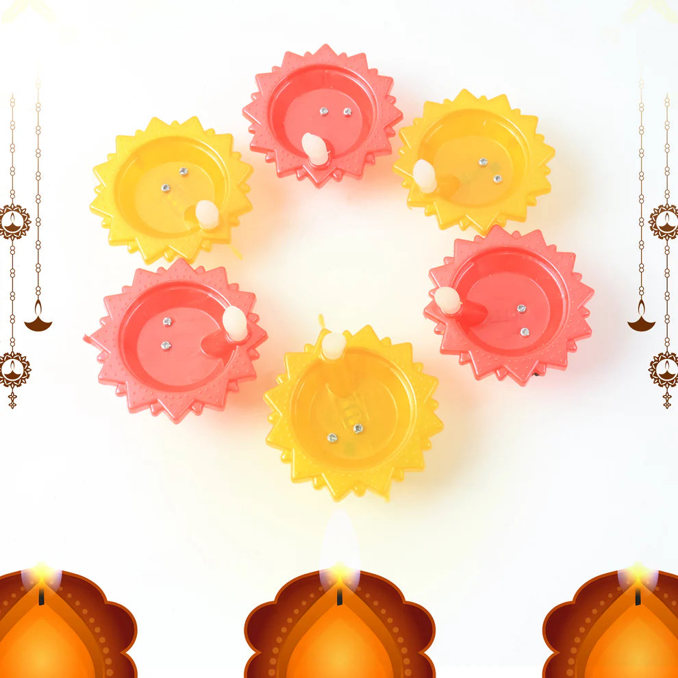 Water Sensor LED Diya Set - 6 Piece