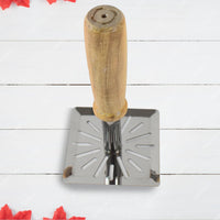 Square Shape Stainless Steel Potato Masher With Wooden Handle