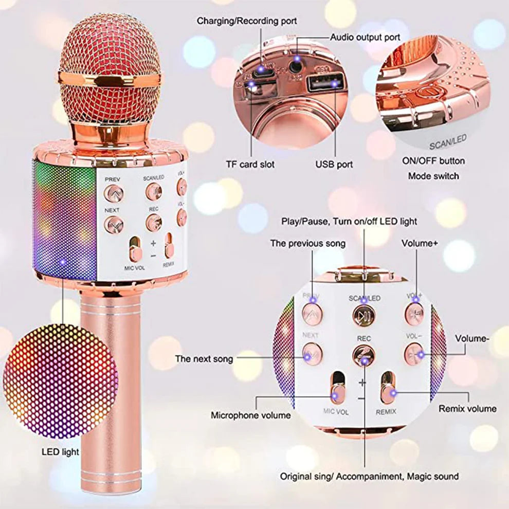 Wireless Bluetooth Karaoke Microphone