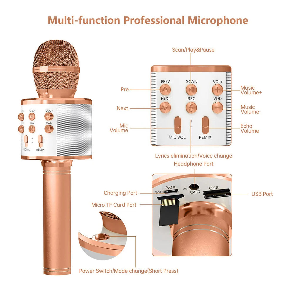 Wireless Bluetooth Karaoke Microphone